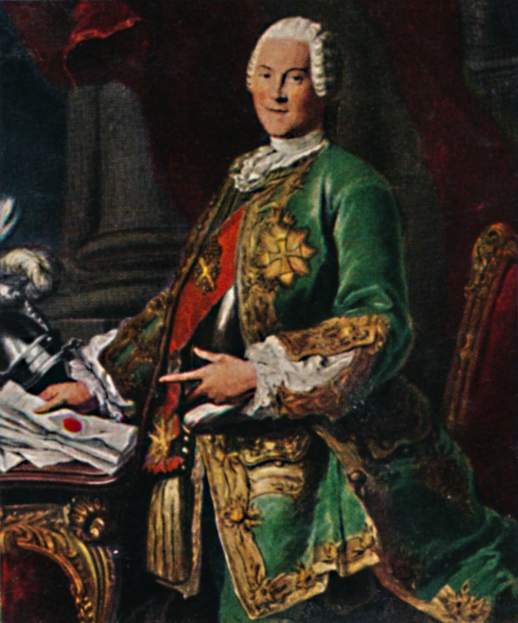 Graf von Brühl 1700-1763. - Incisione dal dipinto di Silvestre, 1934 da Unbekannt