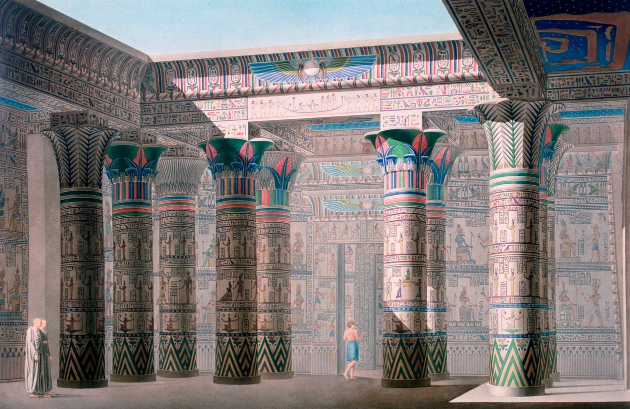 Grande Tempio, Isola di Philae, Nubia, Egitto, 19° secolo da Unbekannt