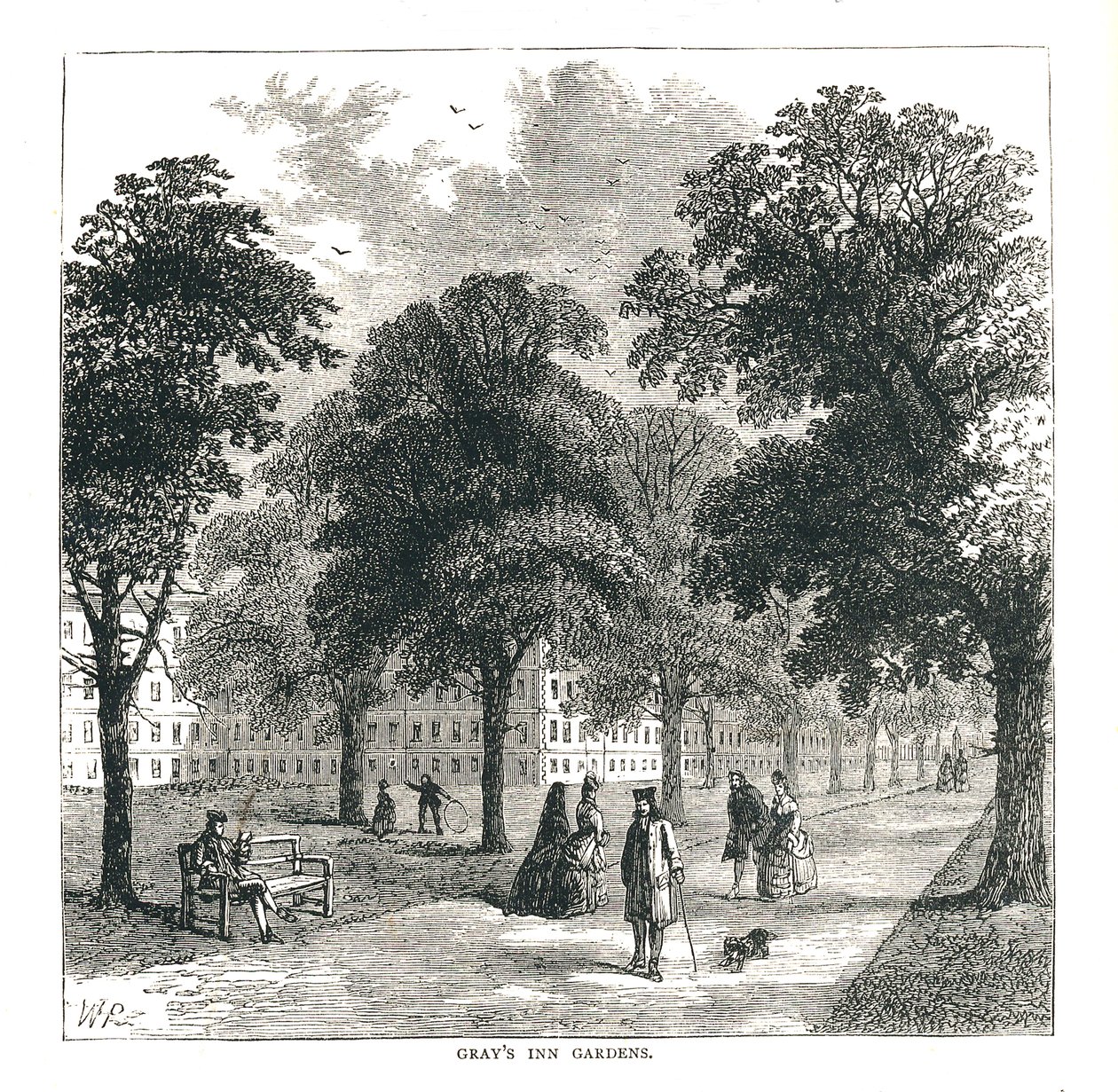 Giardini di Grays Inn, 1878 da Unbekannt
