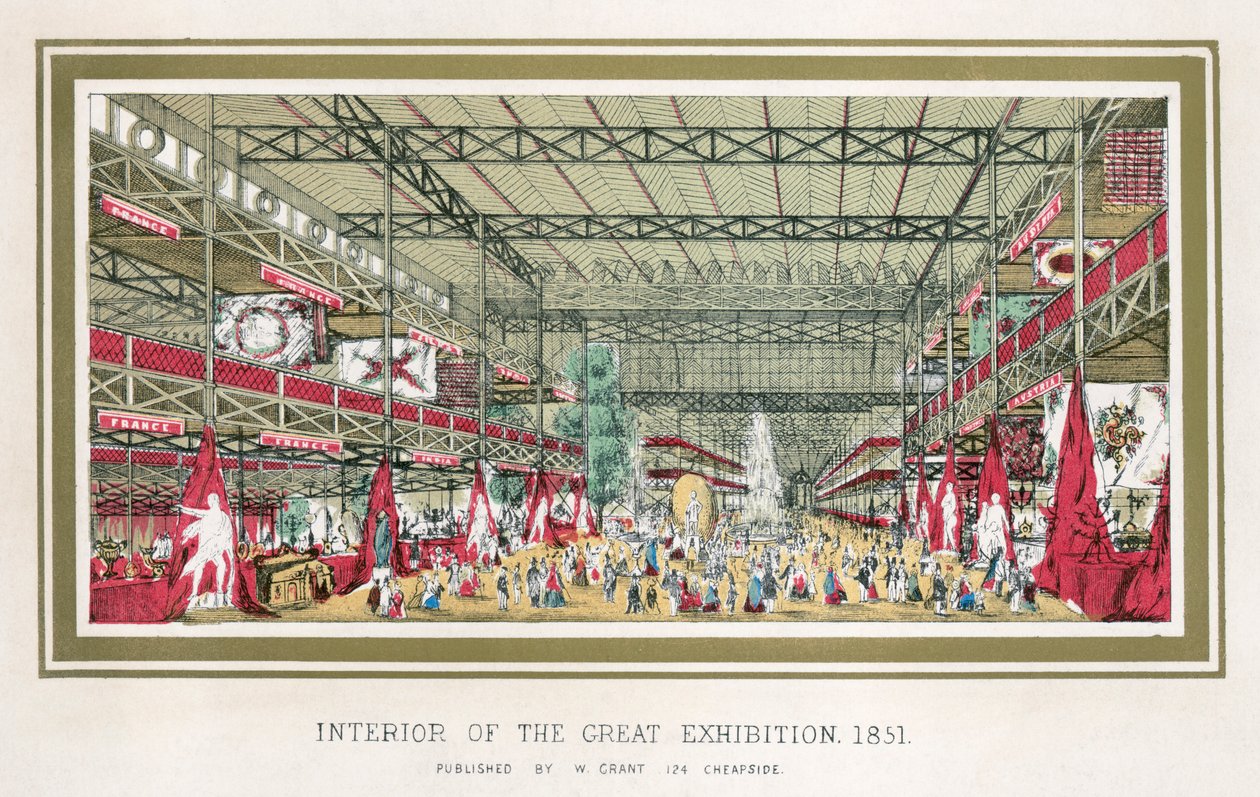 Grande Esposizione, Crystal Palace, Hyde Park, Londra, 1851 da Unbekannt