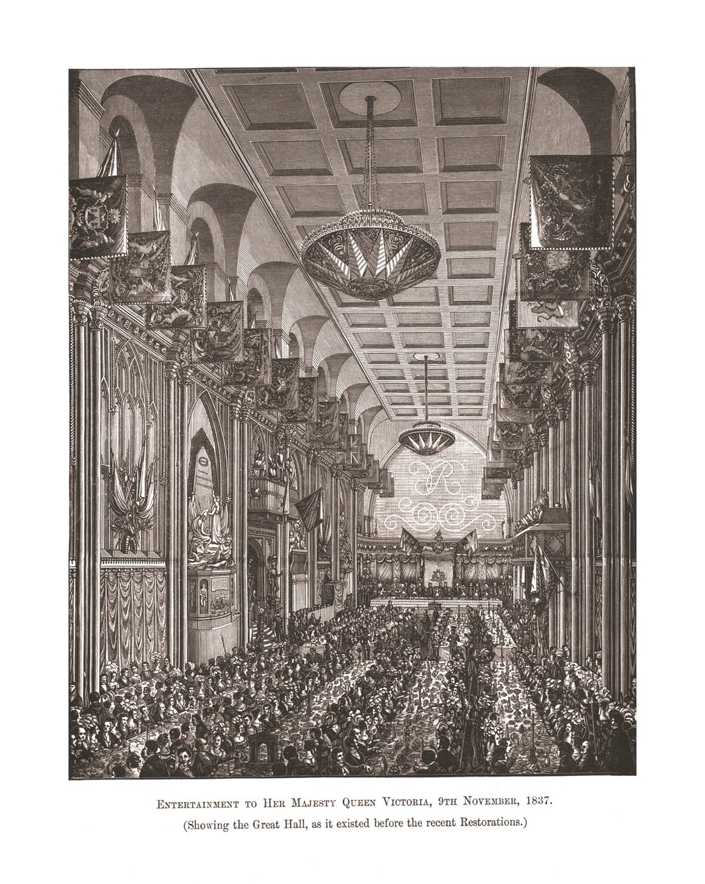 Grande Sala Guildhall, 1837, 1886 da Unbekannt