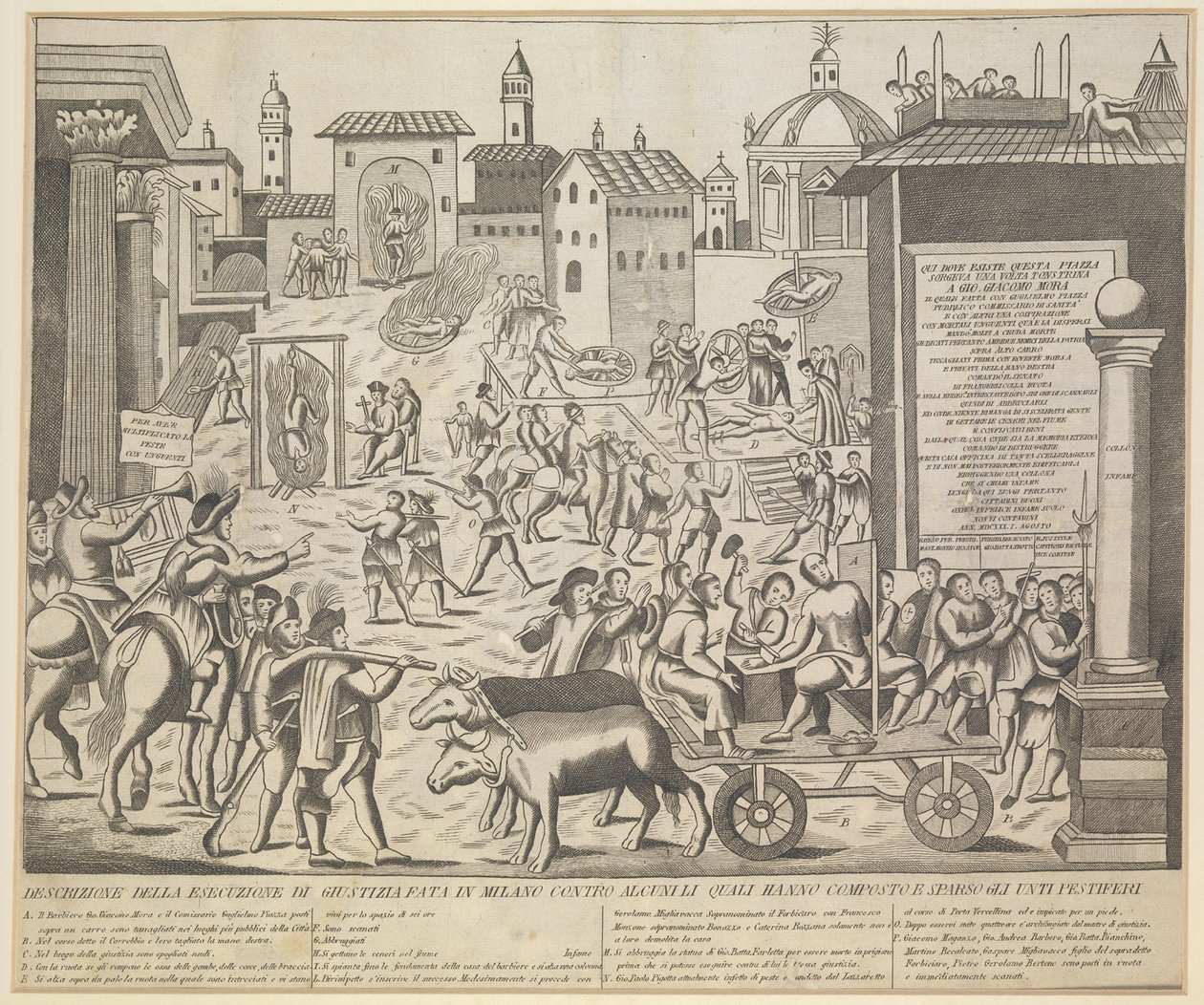 Grande Peste di Milano, 1630, ca 1835 da Unbekannt