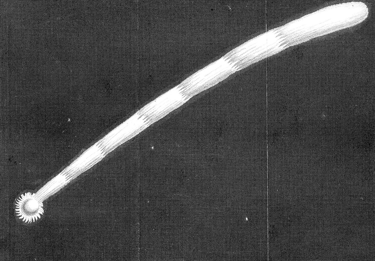 La grande cometa del 1680 di Kirch come appariva avvicinandosi al Sole da Unbekannt