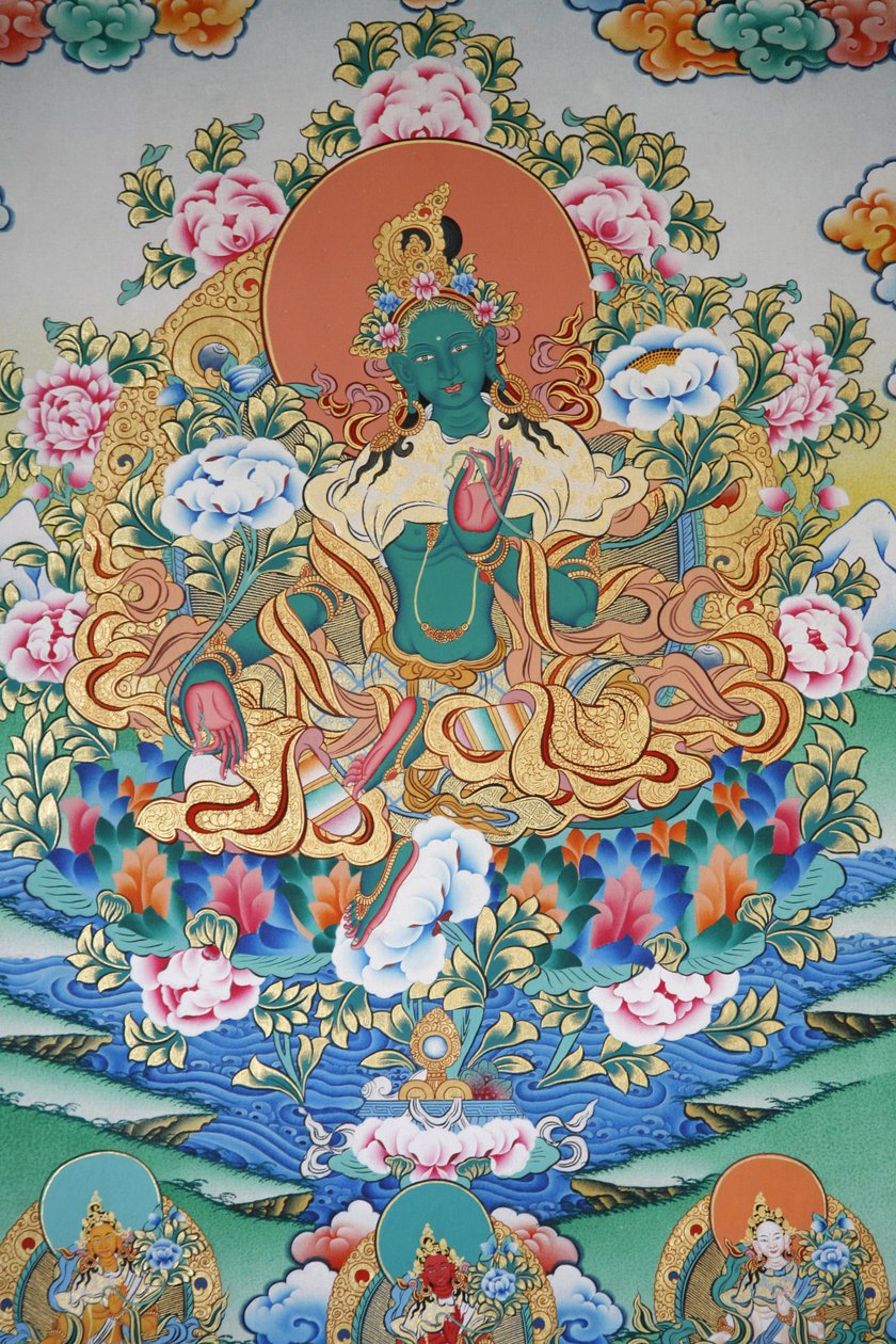 Tara verde, simbolo di prosperità. Monastero di Kopan, Kathmandu, Nepal da Unbekannt