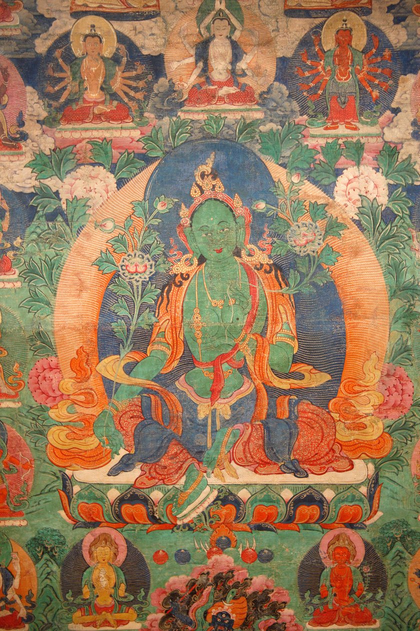 Green Tara tangka, Budapest, Ungheria da Unbekannt