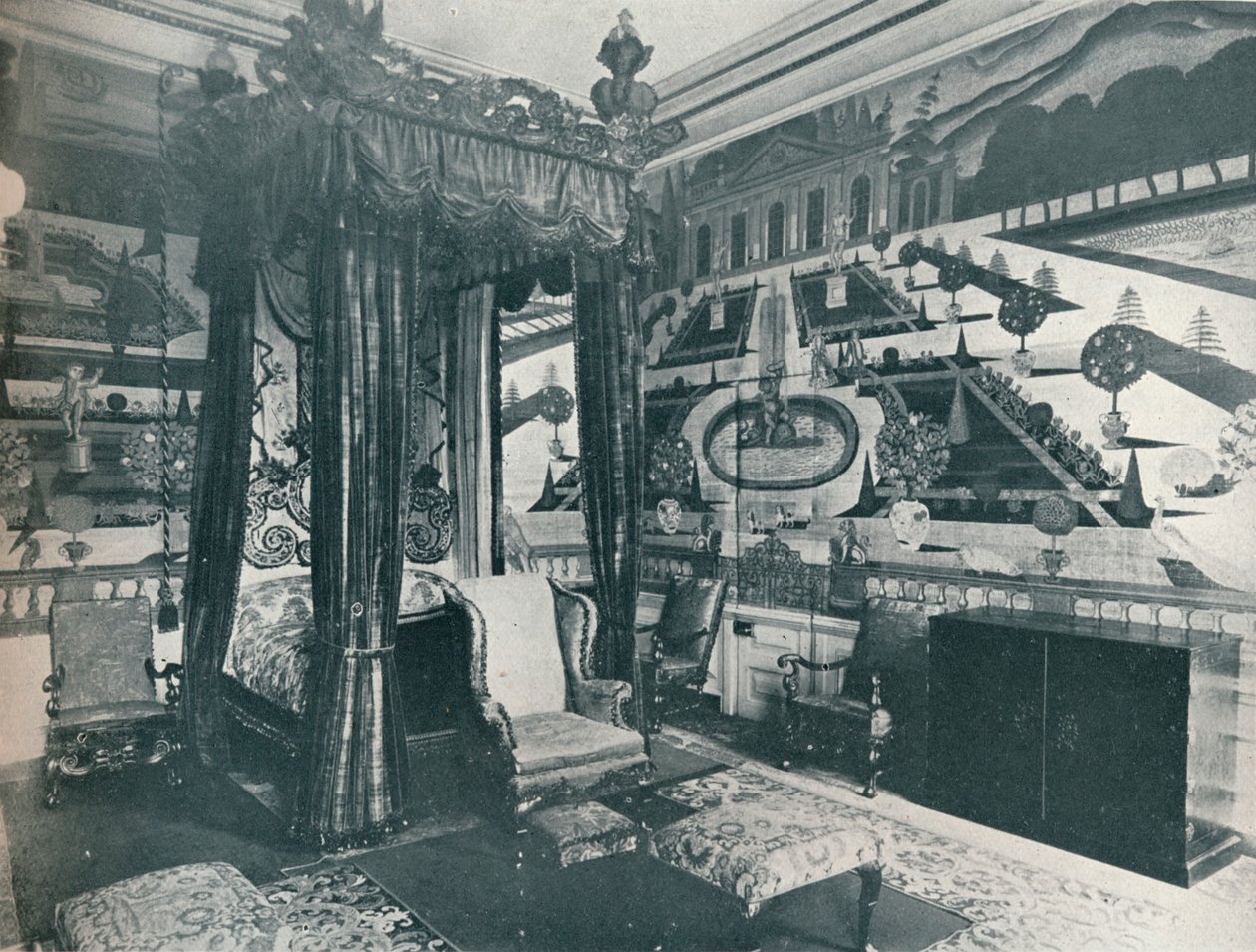 Stanza di velluto verde, Stoke Edith, c1909 da Unbekannt