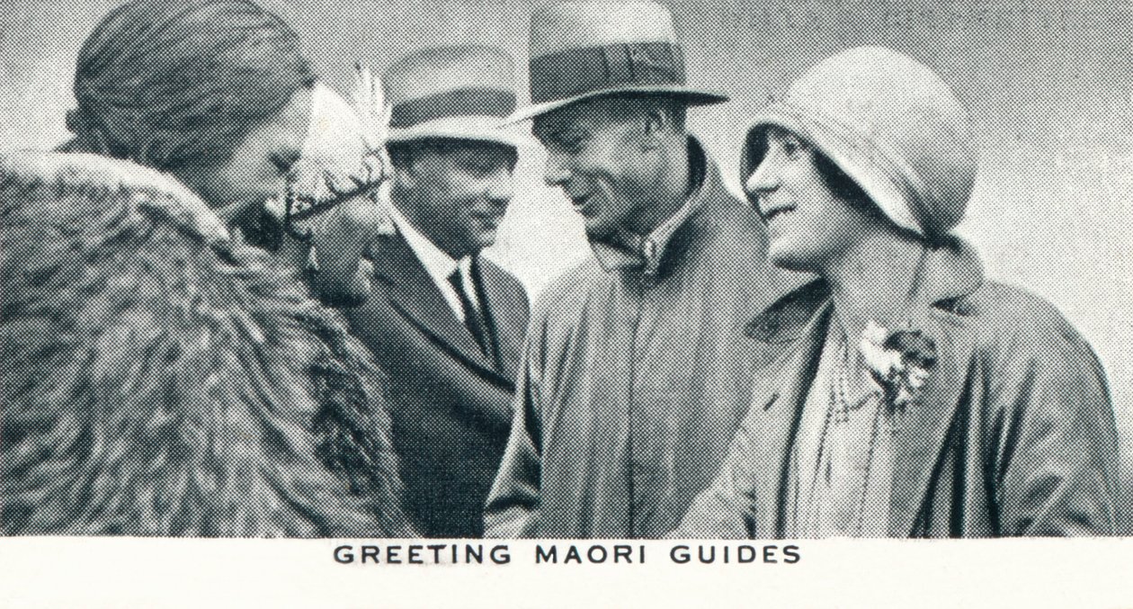 Saluto alle guide Maori, 1927-1937 da Unbekannt