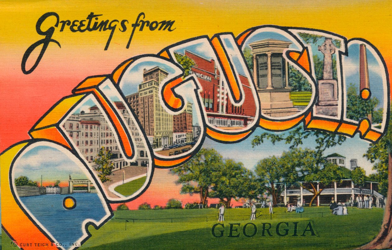 Cartolina di auguri con Augusta, Georgia da Unbekannt