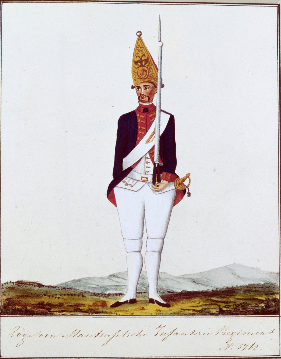 Granatiere del reggimento Zöge von Manteuffel, 1762 da Unbekannt