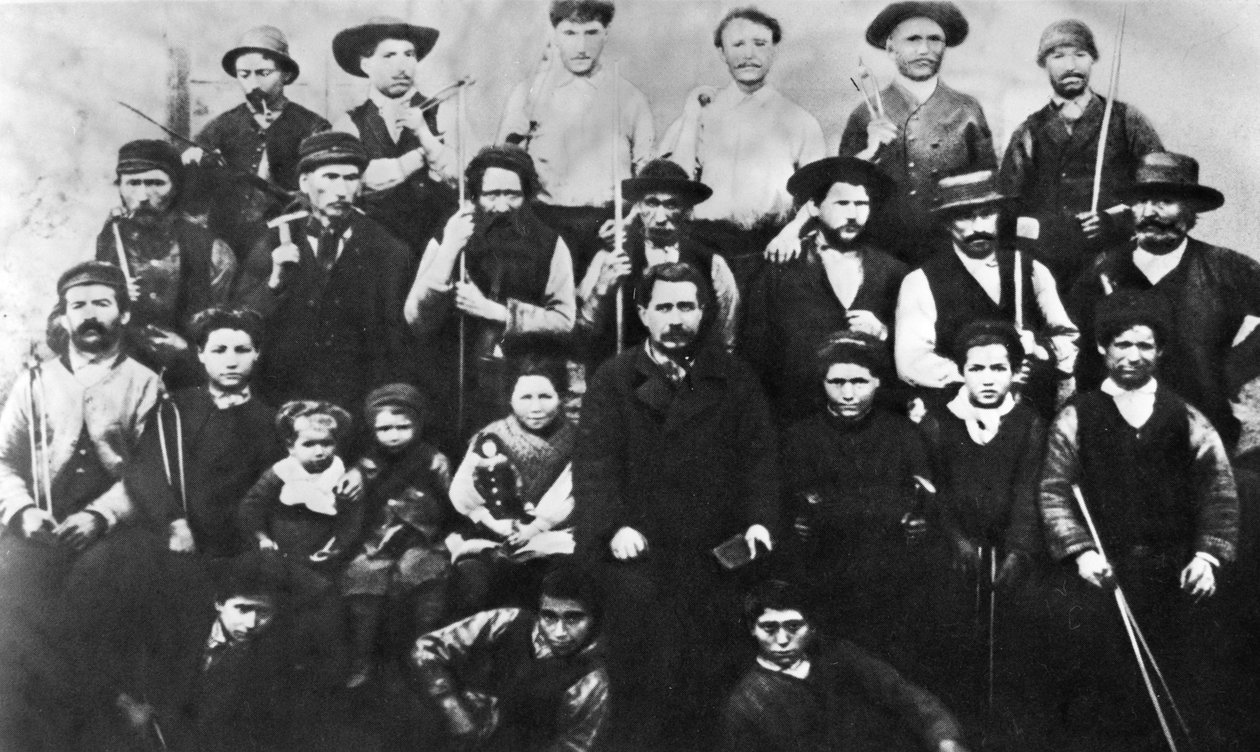 Gruppo di operai parigini partecipanti alla Comune, fotografia. Comune di Parigi 1871 da Unbekannt