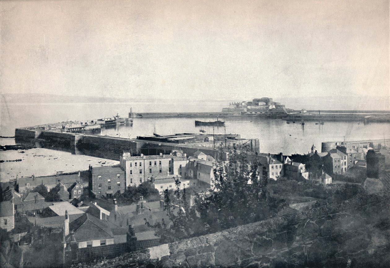 Guernsey - St. Peter-Port e Castello Cornet, 1895 da Unbekannt