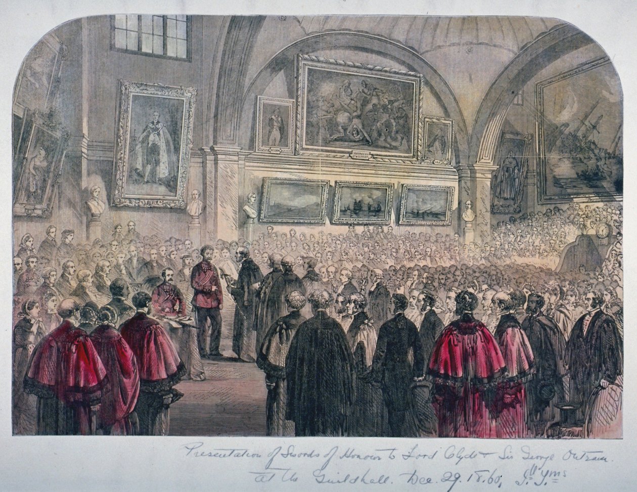 Sala del Consiglio della Guildhall, Città di Londra, 1861 da Unbekannt