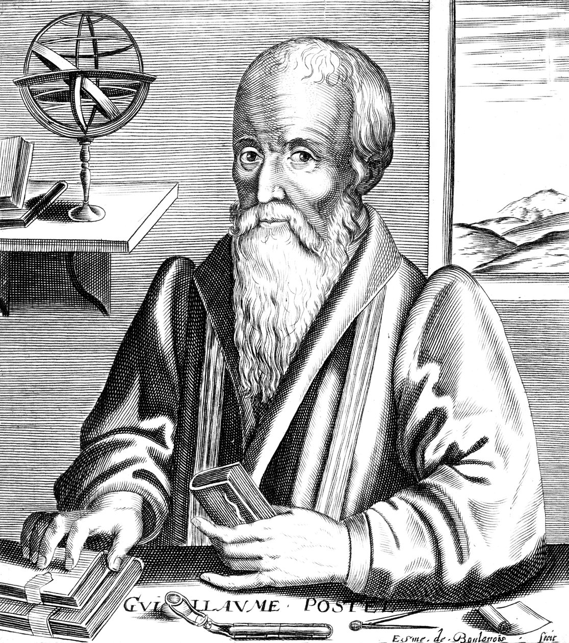 Guillaume Postel, linguista, astronomo e diplomatico francese del 16° secolo da Unbekannt