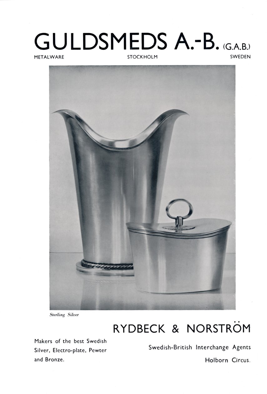 Guldsmeds A.-B. G.A.B. - Argento Sterling - Rydbeck & Norström, 1939 da Unbekannt