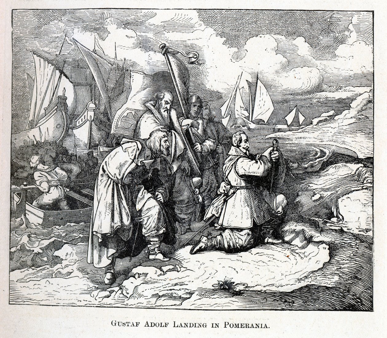 Gustavo Adolfo sbarca in Pomerania, 1882 da Unbekannt