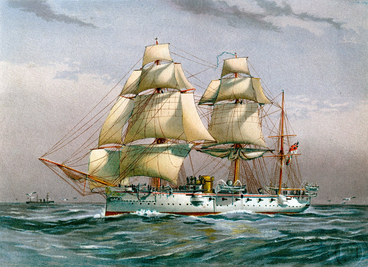 HMS Calliope, incrociatore di 3ª classe della Royal Navy, c1890-c1893 da Unbekannt