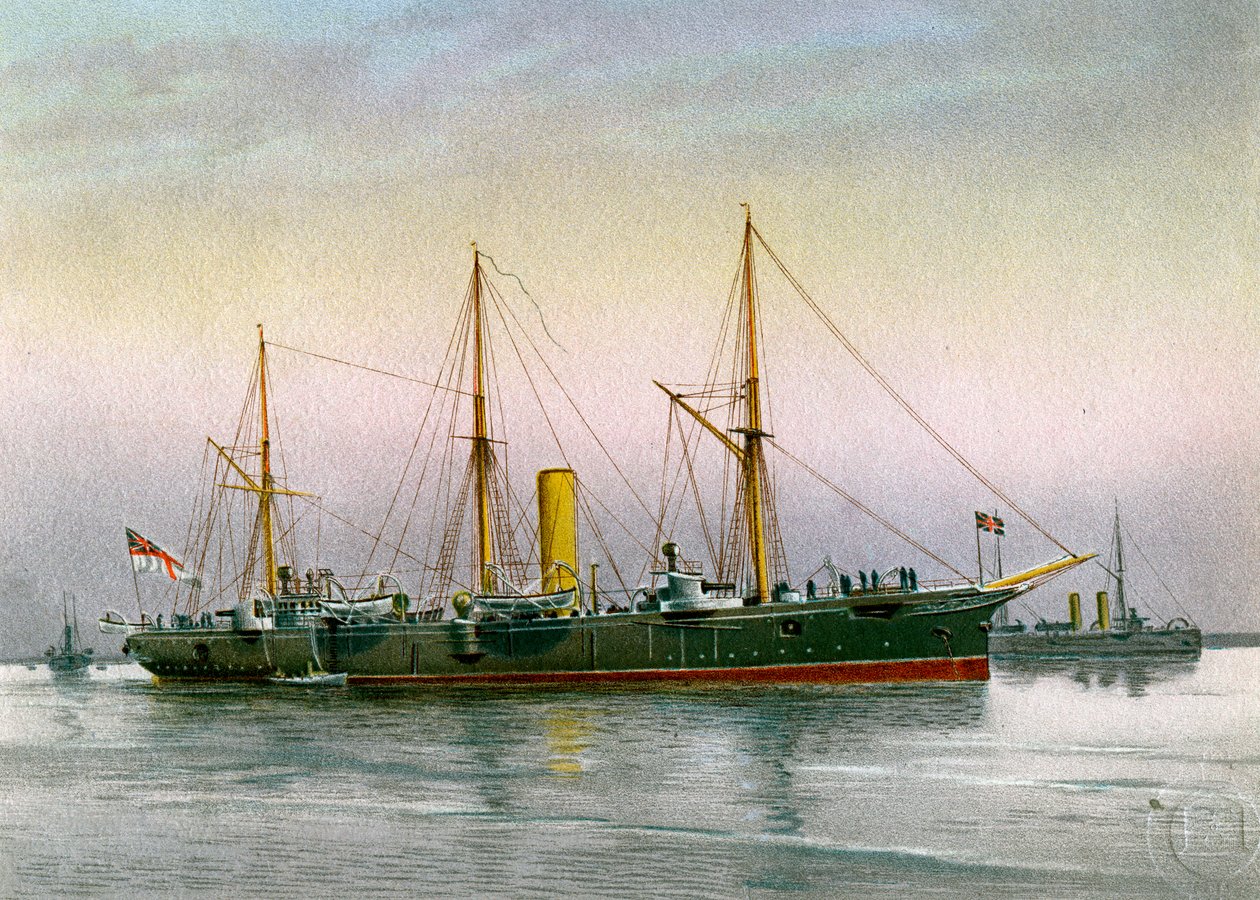 HMS Mohawk, incrociatore di 3ª classe della Royal Navy, c1890-c1893 da Unbekannt
