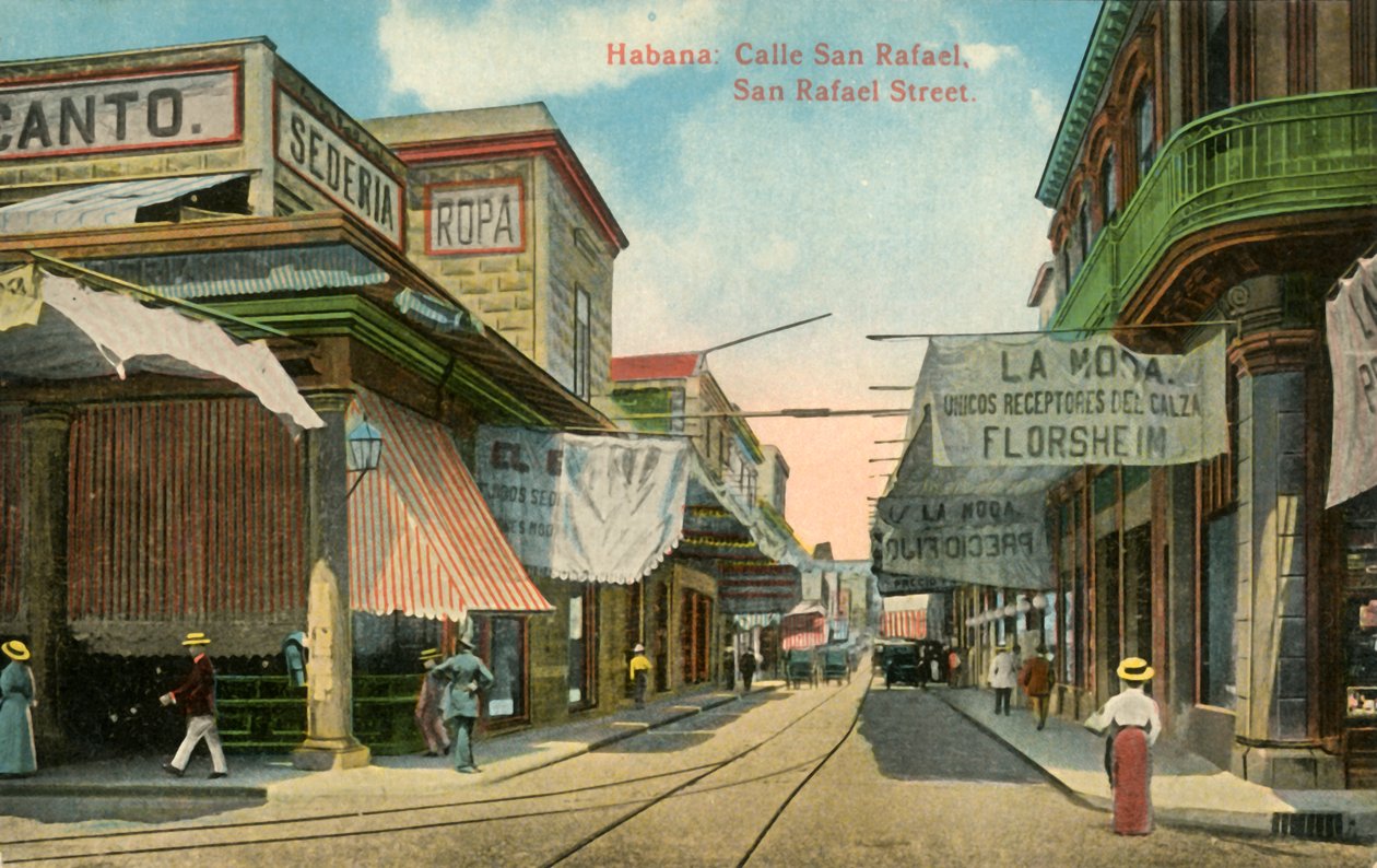 Habana: Calle San Rafael, c1910s da Unbekannt