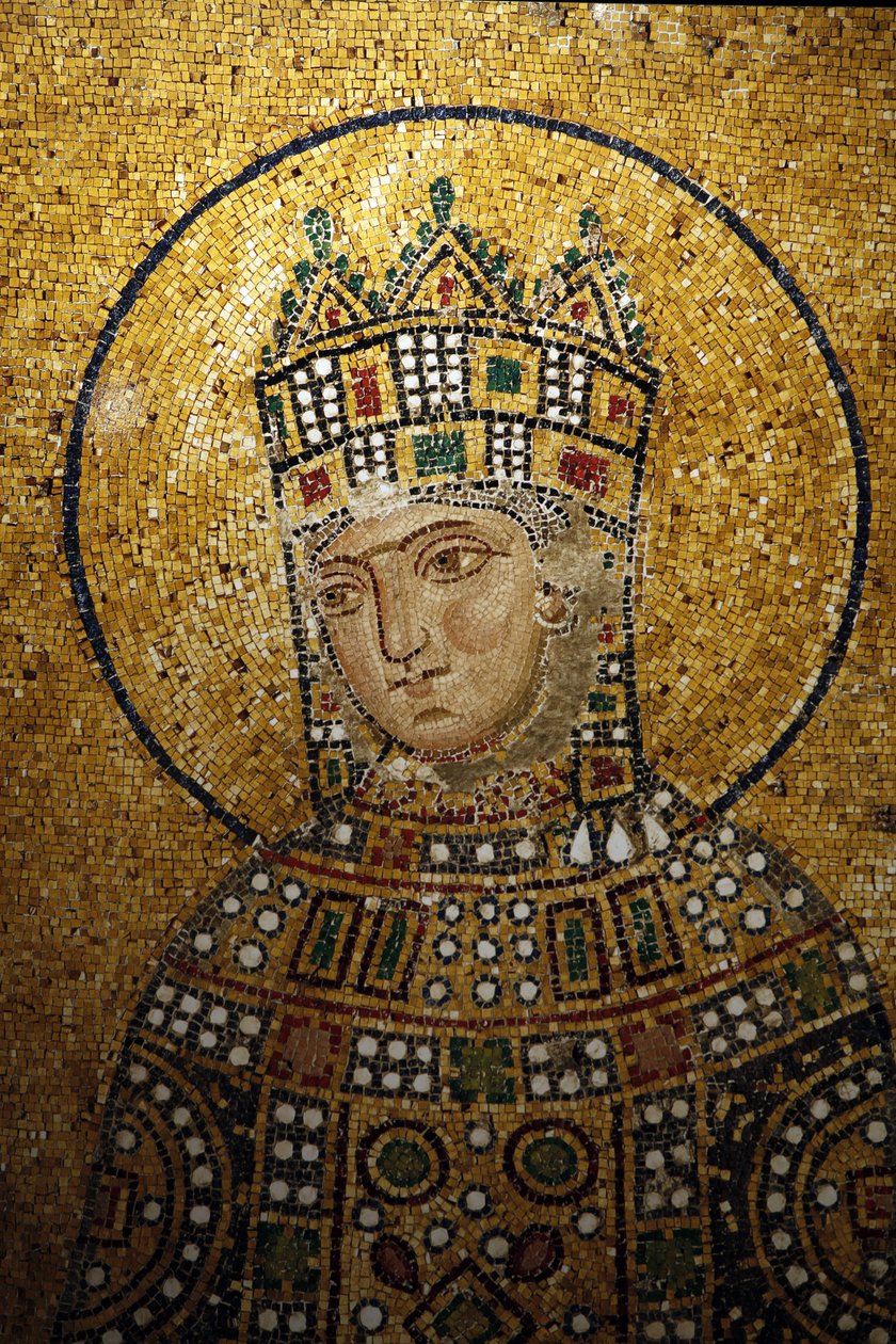 (dettaglio) mosaico di Santa Sofia: Imperatrice Zoe, Istanbul, Turchia da Unbekannt