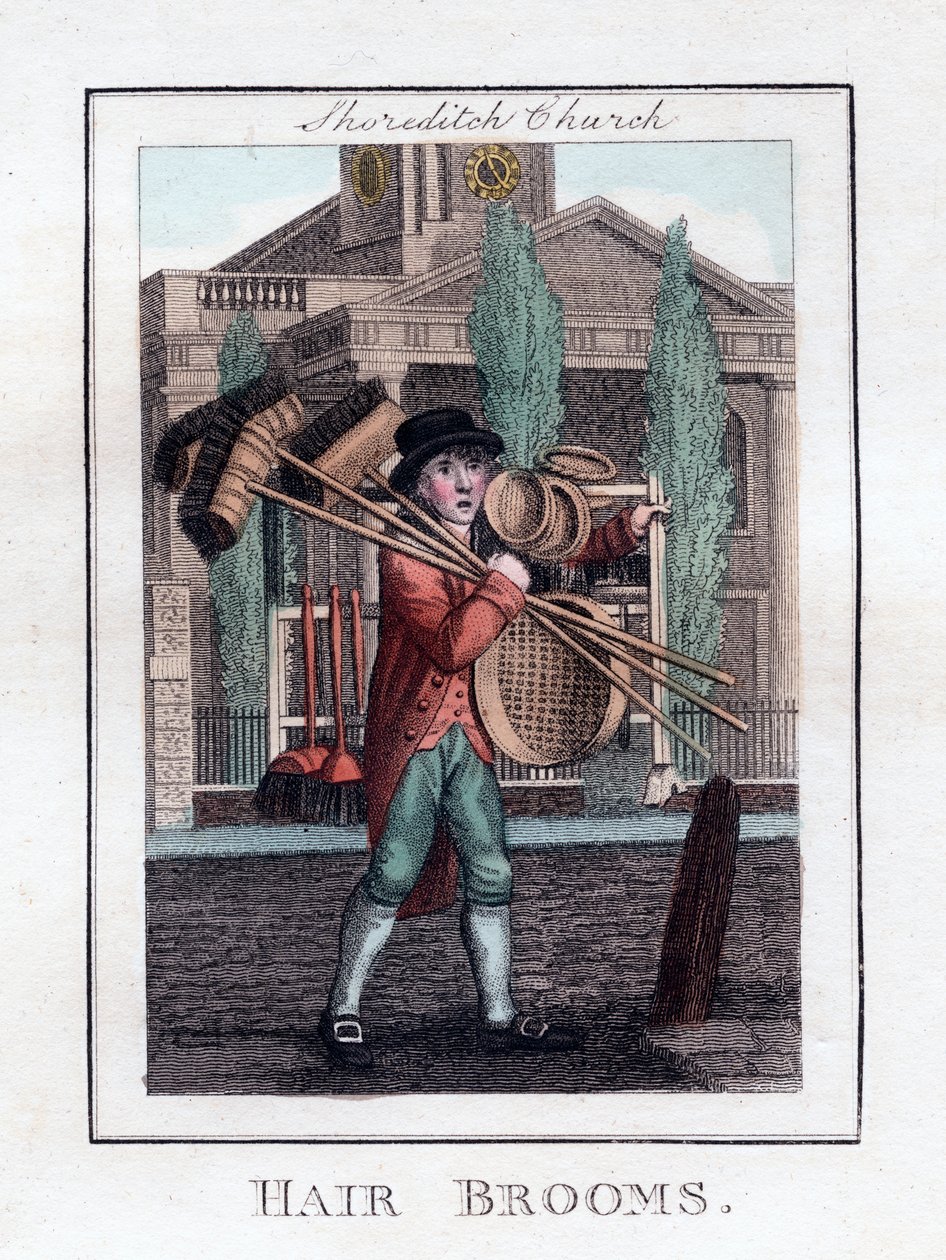 Scope di capelli, Chiesa di Shoreditch, Londra, 1805 da Unbekannt