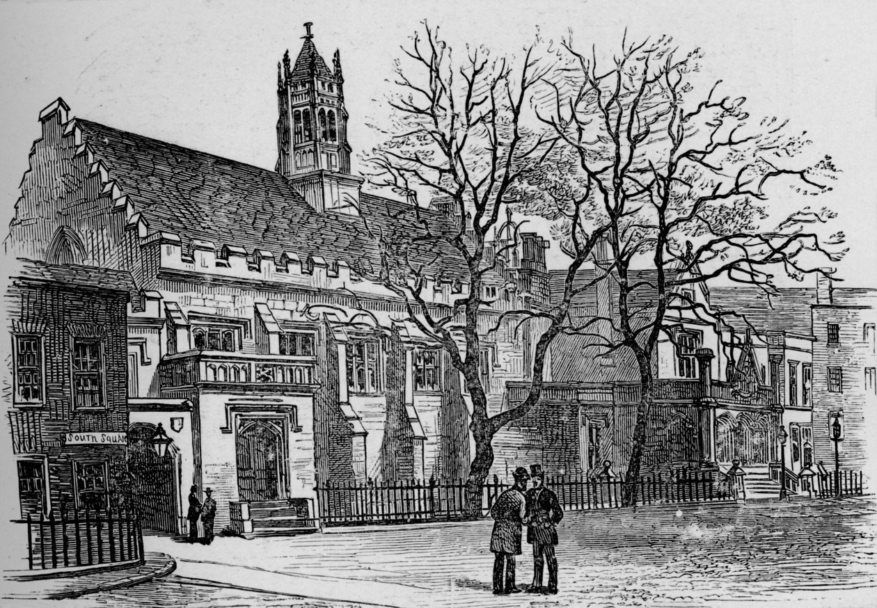 Sala e biblioteca, Grays Inn, 1890 da Unbekannt