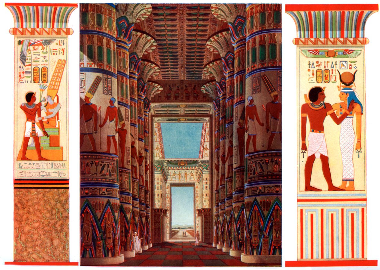 Sala delle Colonne nel Grande Tempio di Karnak, Egitto, 1933-1934 da Unbekannt