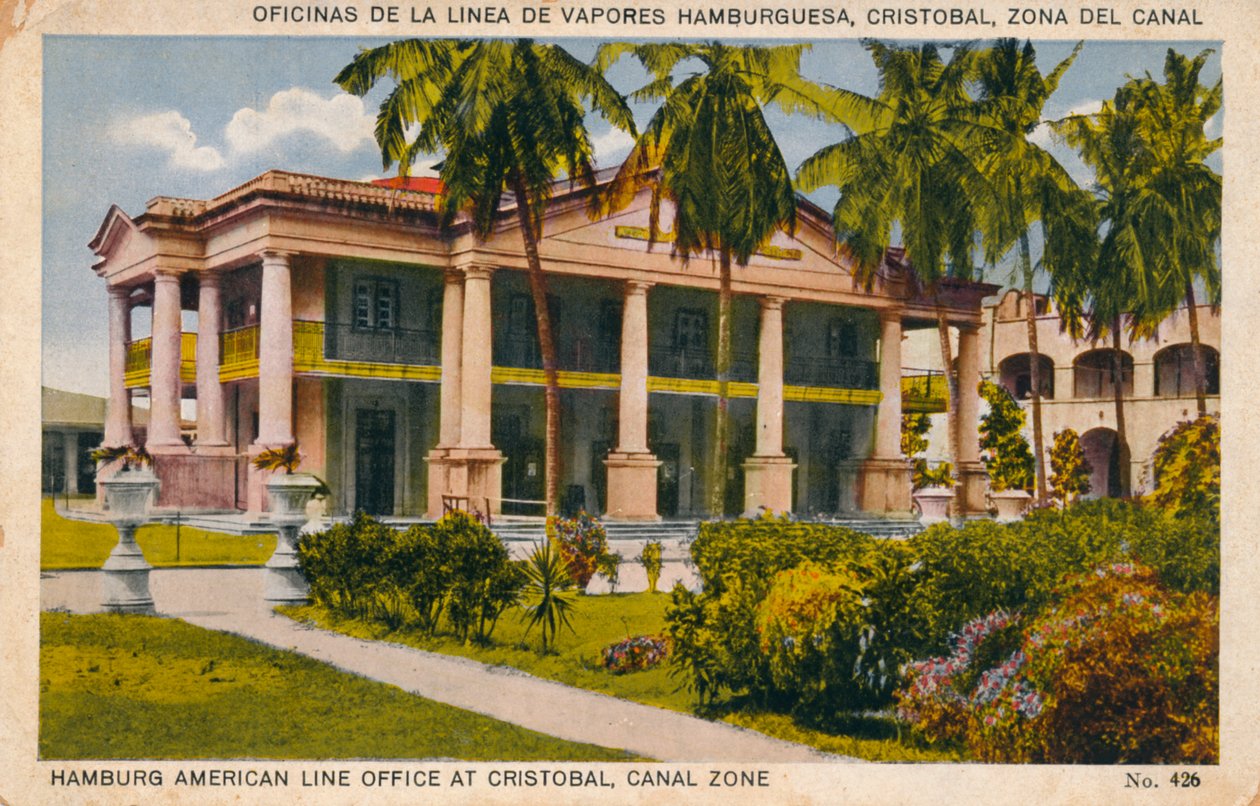 Ufficio della Hamburg American Line a Cristobal, Zona del Canale, c1920s da Unbekannt
