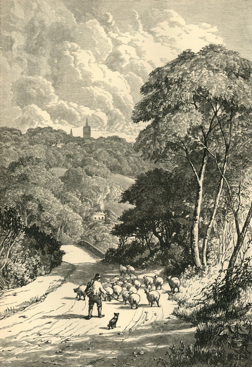 Hampstead, dalla Kilburn Road, c1876 da Unbekannt