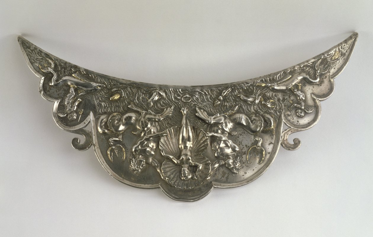 Manico di un piatto che mostra la nascita di Venere, Gallo-Romano, II o III secolo d.C. (argento) da Unbekannt
