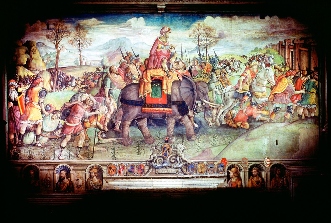Annibale e il suo esercito attraversano le Alpi, 218 a.C. da Unbekannt