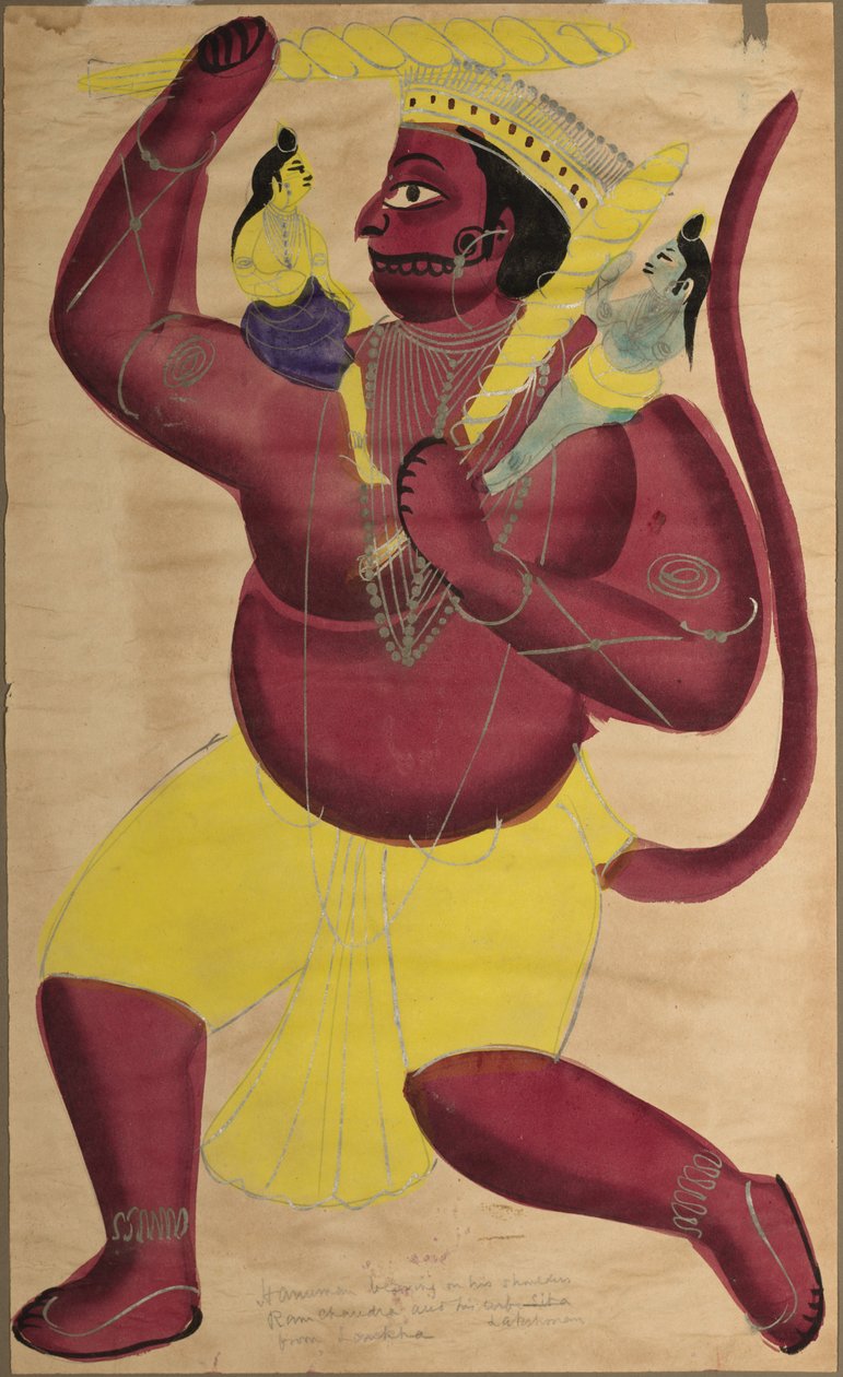 Hanuman, c. 1880 da Unbekannt