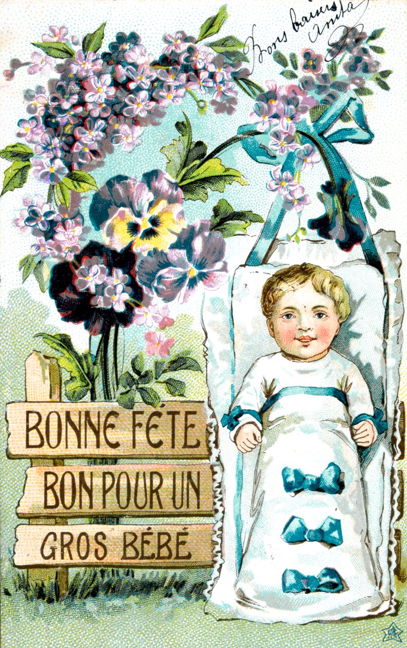 Buon compleanno, Grande Bambino, Cartolina francese da Unbekannt