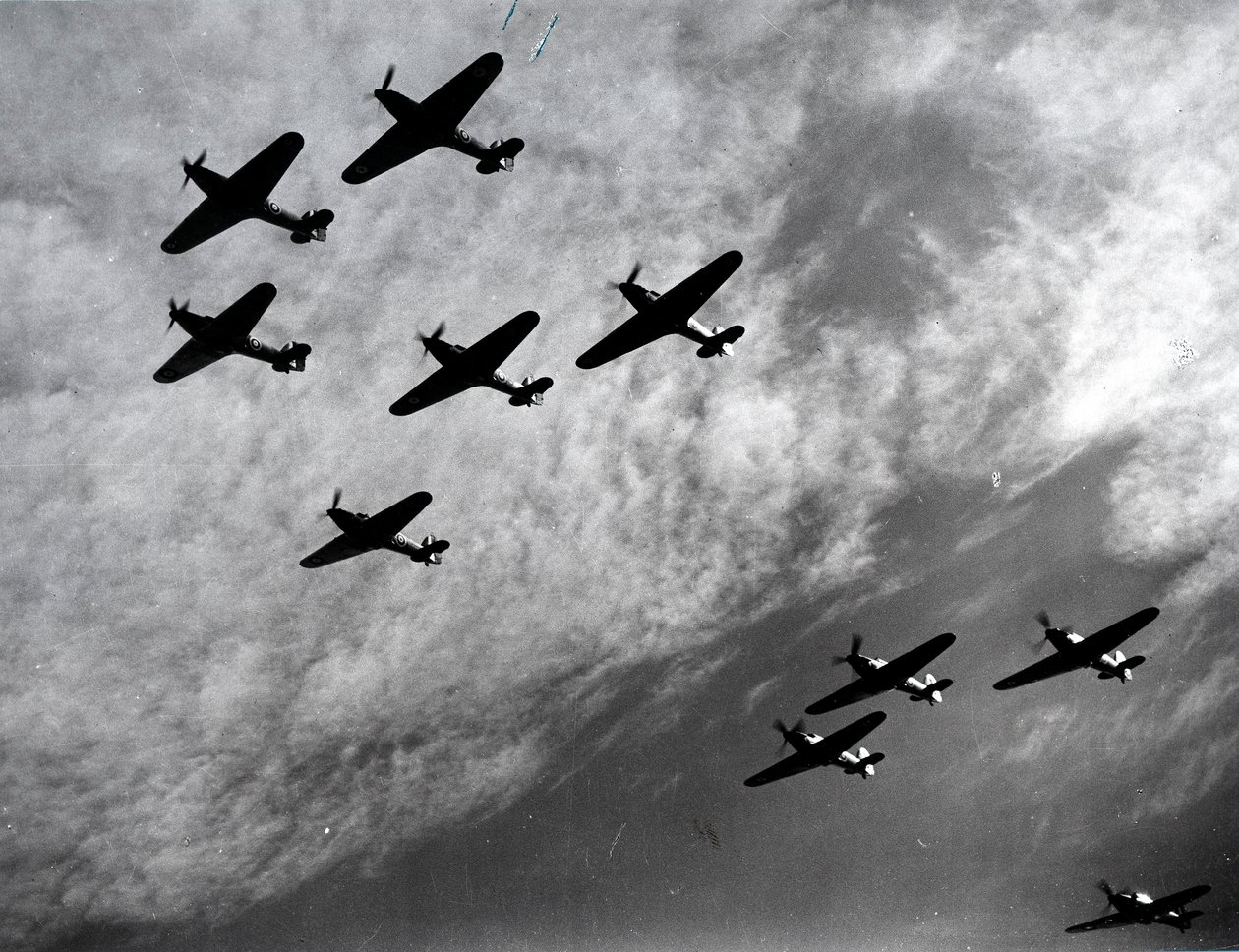 Hawker Hurricanes in formazione, Battaglia d
