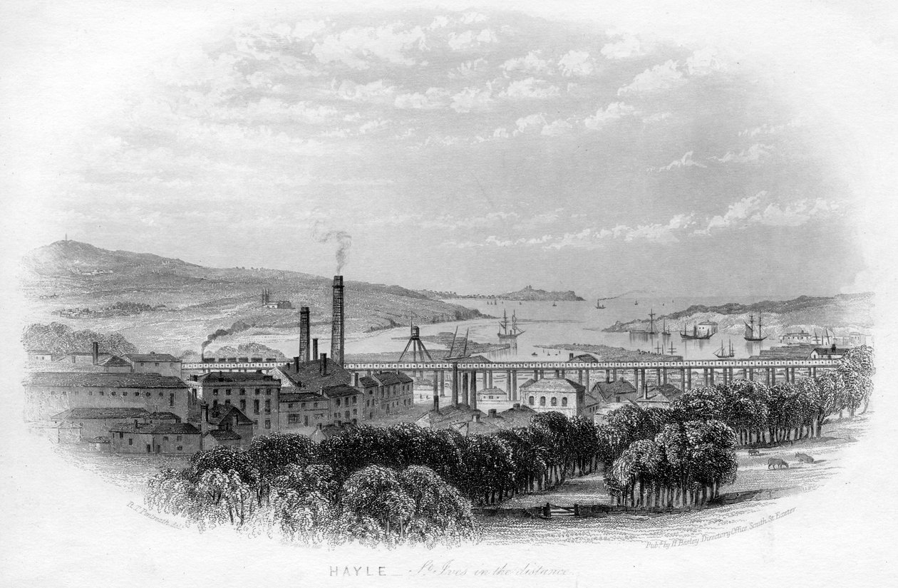 Hayle St Ives in lontananza, c1860 da Unbekannt