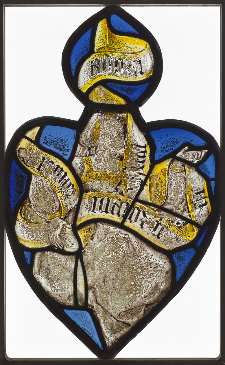 Pannello a forma di cuore: Figura di una donna con una banderuola Sibilla, c. 1480-1520 da Unbekannt