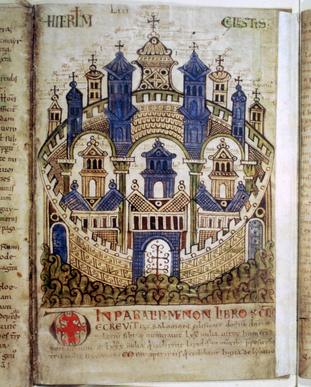 Gerusalemme Celeste, una pagina dal Liber Floridus, XII secolo da Unbekannt