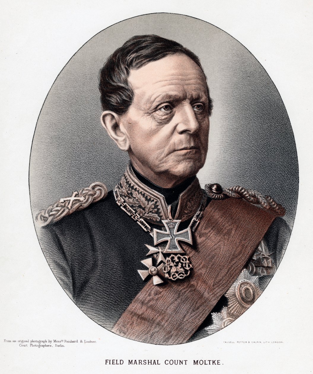 Helmuth Karl Bernhard, Conte von Moltke, generale e statista prussiano, c1880 da Unbekannt
