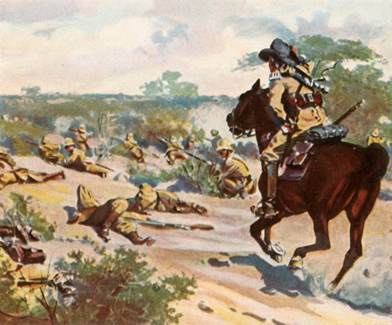Hendrik Witboi ferito mortalmente nei combattimenti a Fahlgras, 29 ottobre 1905, 1936 da Unbekannt