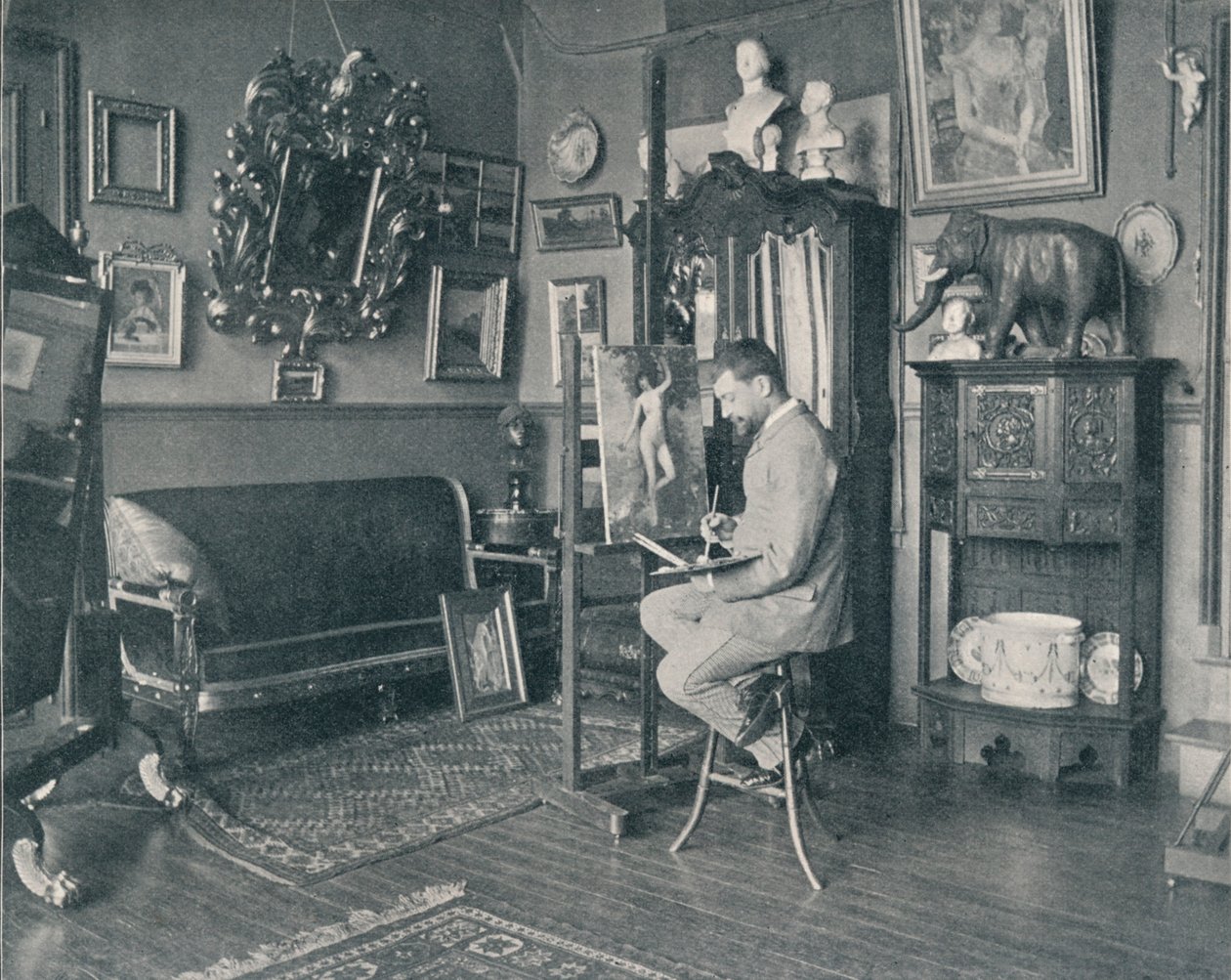 Henri Gervex nel suo studio da Unbekannt