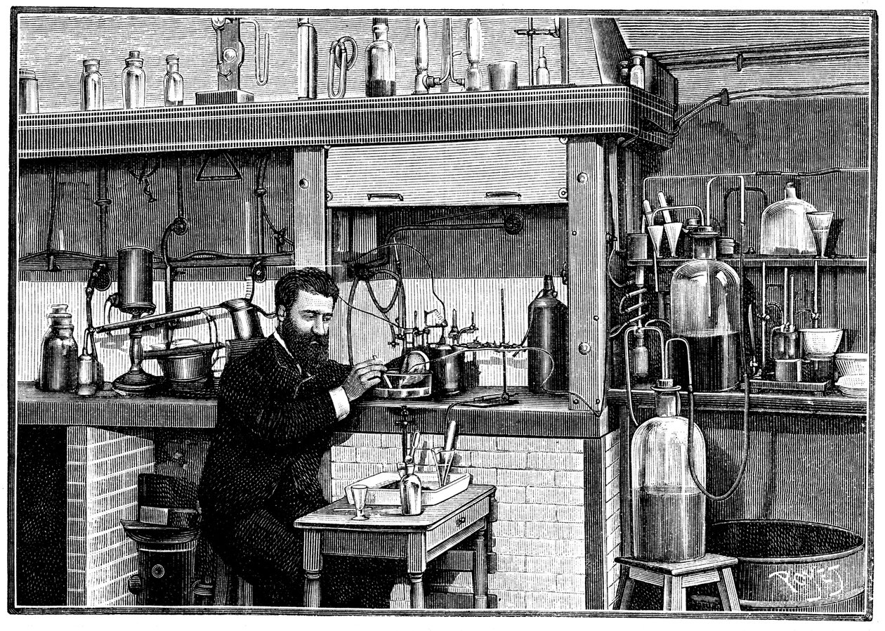 Henri Moissan, chimico francese, c1883 1903 da Unbekannt