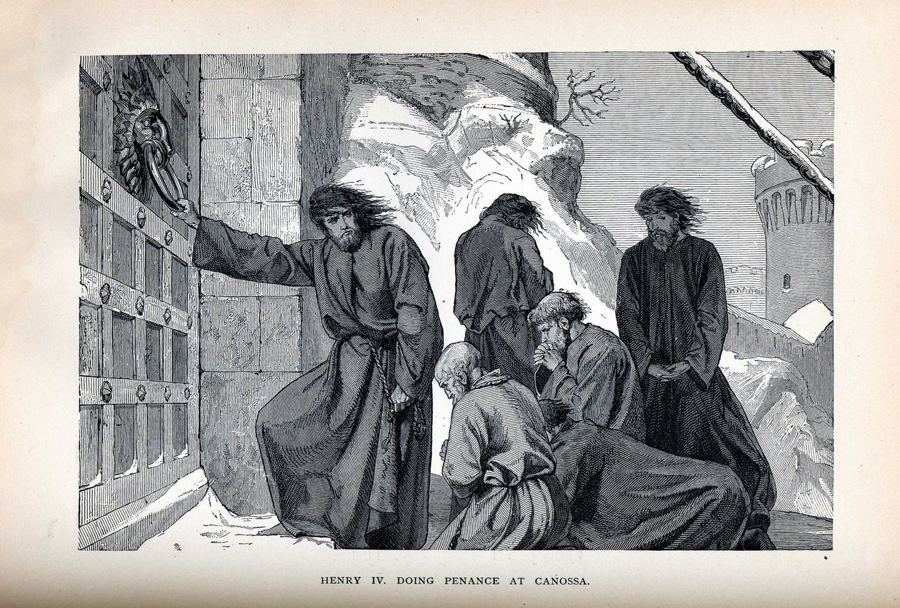 Enrico IV fa penitenza a Canossa da Unbekannt
