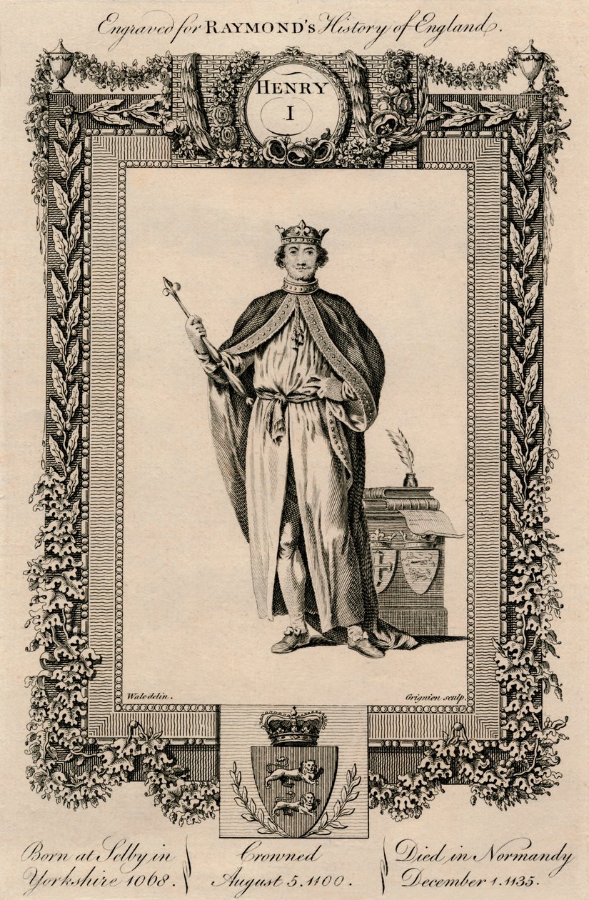 Enrico I, 1068-1135, c1787 da Unbekannt