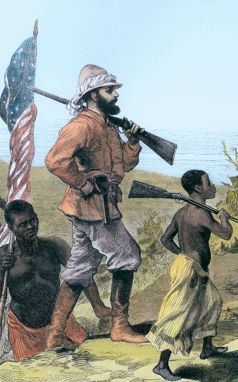 Henry Morton Stanley si avvicina al Lago Tanganica, Africa, XIX secolo da Unbekannt