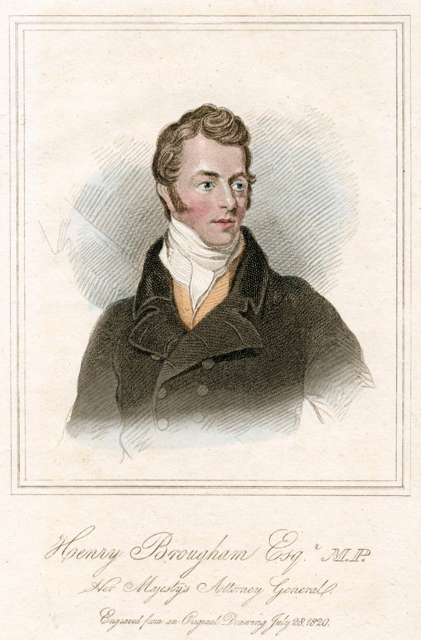 Henry Peter Brougham, 1° Barone Brougham e Vaux, avvocato e politico scozzese, c1820 da Unbekannt