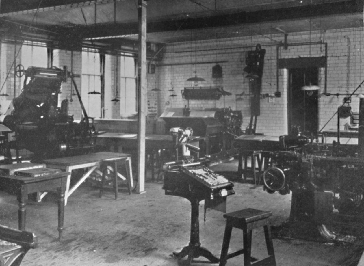 Heriot-Watt College, Edimburgo - Dipartimento della macchina da stampa, 1909 da Unbekannt