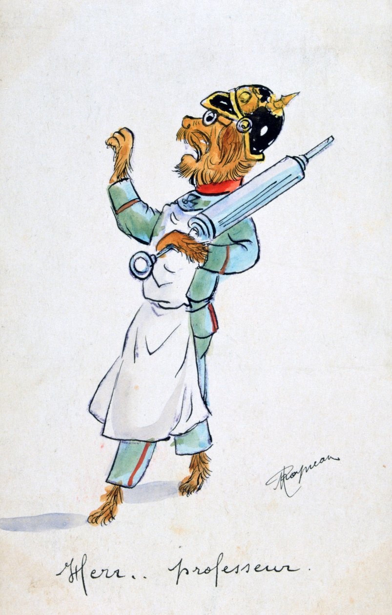 Herr Professor, cartolina francese vintage, c1900 da Unbekannt