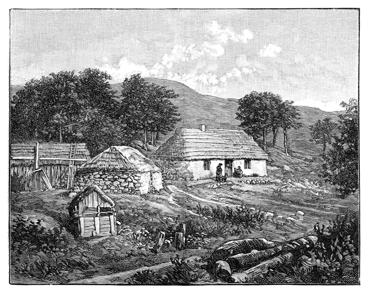 Cottage delle Highlands a Lochaber, Scozia, 1900 da Unbekannt