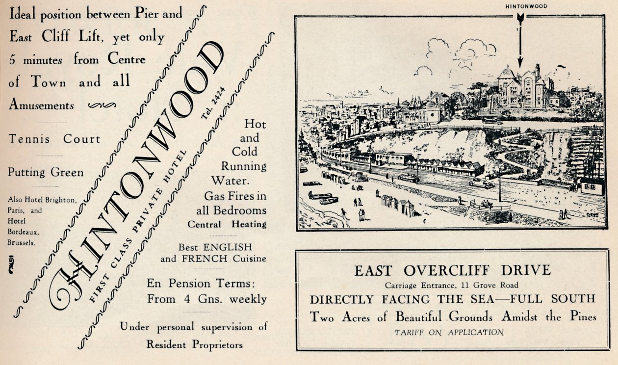 Hintonwood - Hotel privato di prima classe, 1929 da Unbekannt