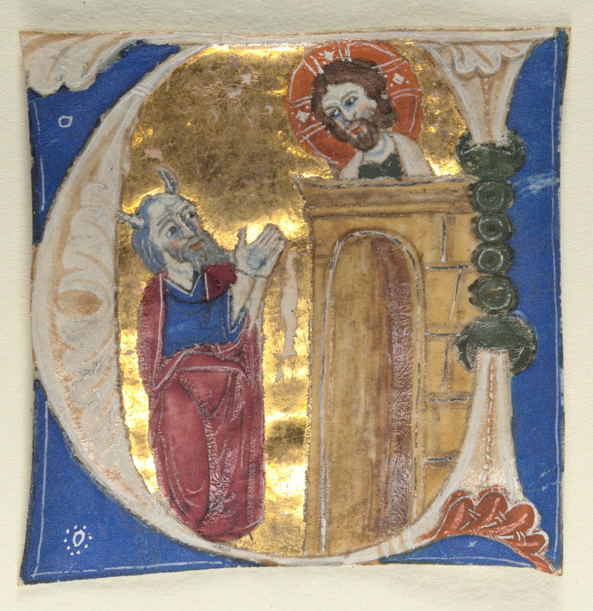 Iniziale istoriata U estratta da una Bibbia, 1200 da Unbekannt