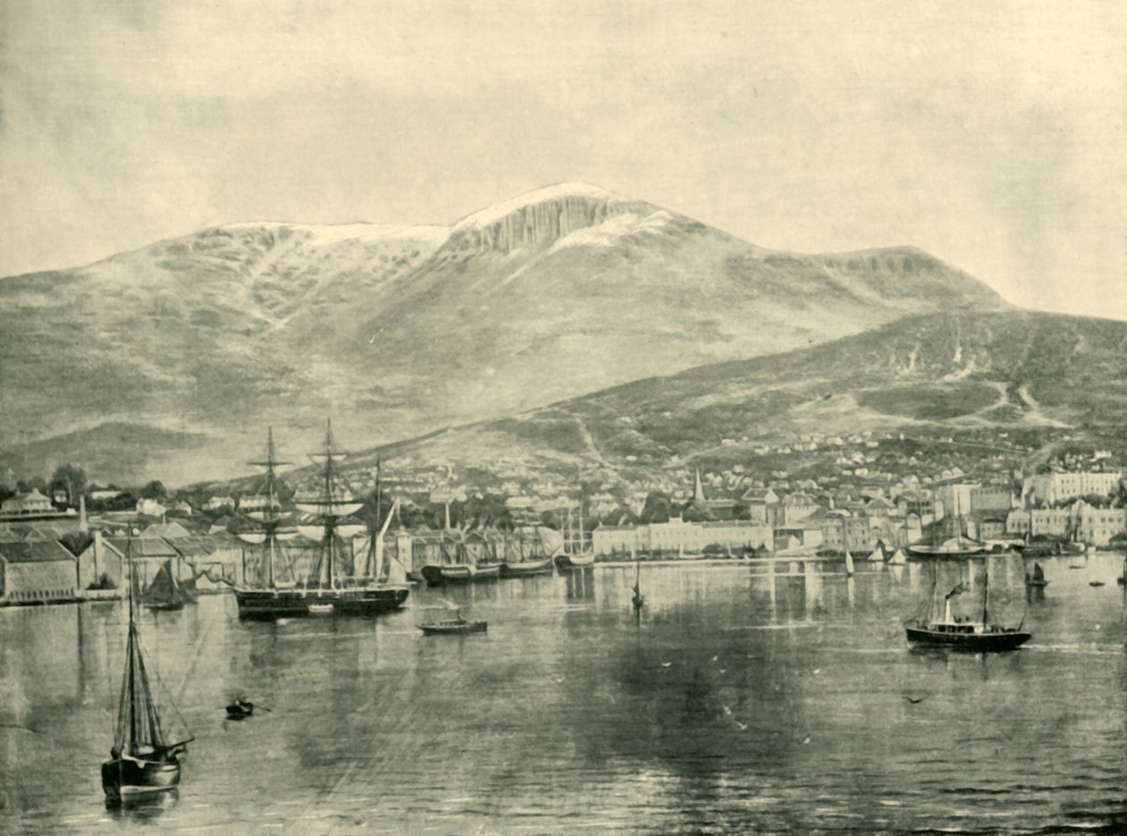Hobart, dalla Baia, 1901 da Unbekannt